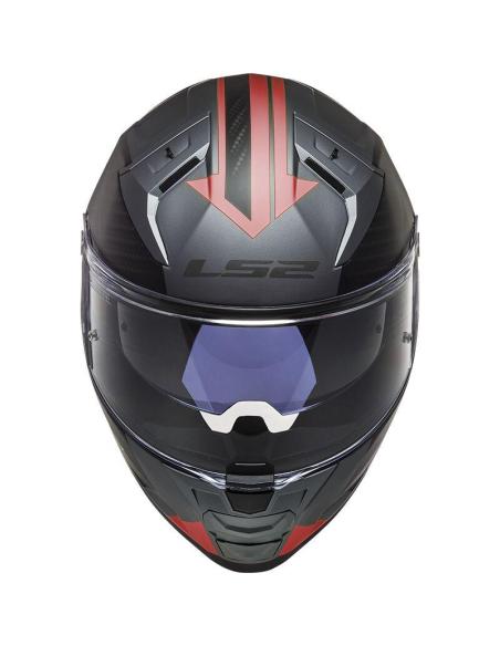 CASQUE INTÉGRAL LS2 F811 VECTOR II SPLITTER TITANIUM RED MATT