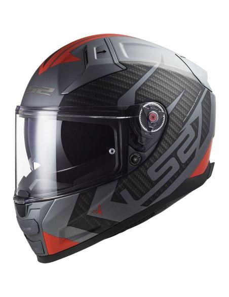 CASQUE INTÉGRAL LS2 F811 VECTOR II SPLITTER TITANIUM RED MATT