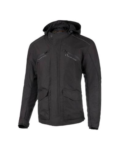 MOORE F4 BLACK WINTER JACKET WITH DETACHABLE HOOD