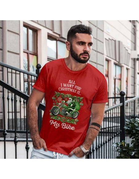 Comprar Camiseta Navideña  Roja Iguana Custom  Masculina Christmas Edition 2024 a precio de oferta