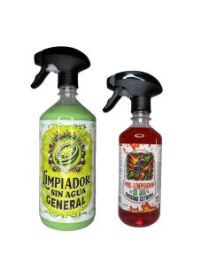 PACK DE LIMPEZA SEM ÁGUA GERAL 1L + PRÉ-LIMPADOR DE GRAXA EXTREMA 500ML