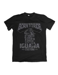 Comprar Camiseta Premium Negra Born To Ride Iguana Icc a precio de oferta