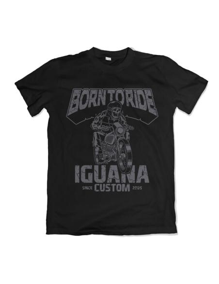 CAMISA PRETA PREMIUM NASCIDO PARA MONTAR IGUANA ICC