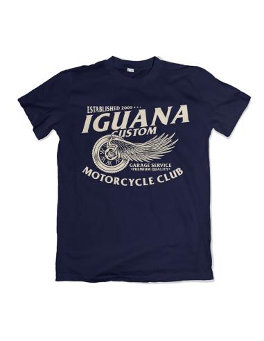 Camiseta Premium Azul Navy Motorcycle Club Icc