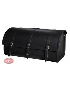 REINFORCED LEATHER TRUNK "BIG FOOT" SMOOTH FOR TWO HELMETS