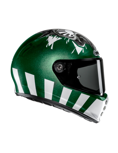 CASQUE HJC V10 MC4 CRANIA – DESIGN EXCLUSIF EN VERT ET BLANC