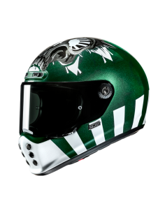 Comprar Casco Hjc V10 Mc4 Crania – Diseño Exclusivo En Verde Y Blanco a precio de oferta 2