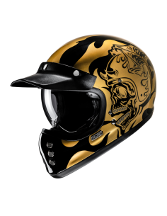 Comprar Casco Hjc V60 Flame Mc9 – Diseño Bicolor En Negro, Oro Y Plata a precio de oferta