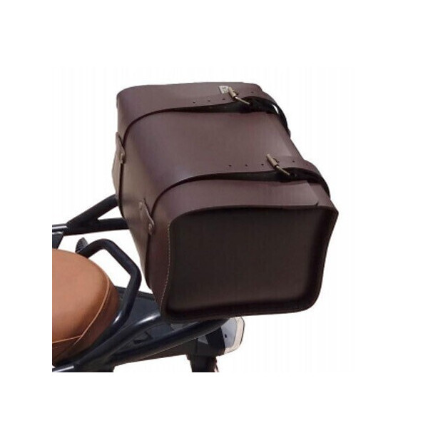 RECTANGULAR REAR TRUNK IN BROWN LEATHER