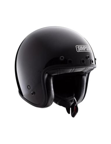 Comprar Casco Jet Simpson Chopper Negro Brillo a precio de oferta
