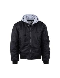 Acquista Giacca Bomber Ma-1 Nera Con Cappuccio a prezzo scontato