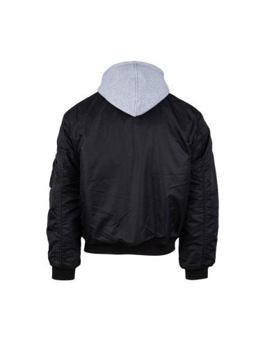 Acquista Giacca Bomber Ma-1 Nera Con Cappuccio a prezzo scontato