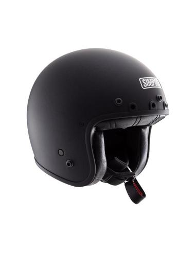 Comprar Casco Jet Simpson Chopper Negro Mate a precio de oferta