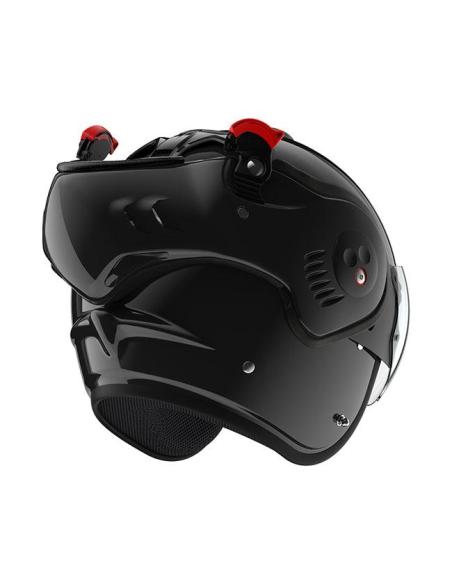 CAPACETE MODULAR ROOF BOXER ALPHA PRETO BILHANTE