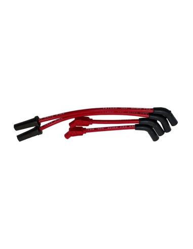 TAYLOR 409 PRO-RACE - JOGO DE CABOS DE VELA VERMELHO (4 PEÇAS) PARA HARLEY SOFTAIL 18-24