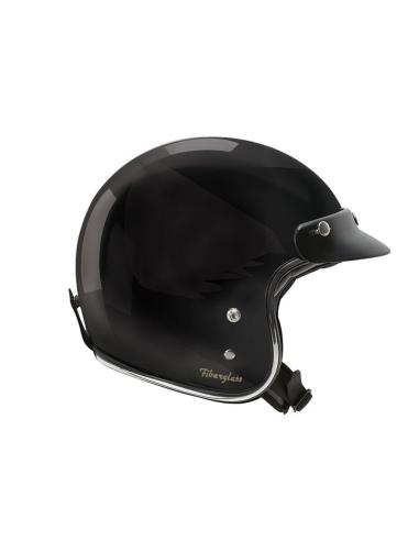 CASQUE JET FIBRE DE VERRE 22.06 PETIT ET LÉGER G02X - NOIR