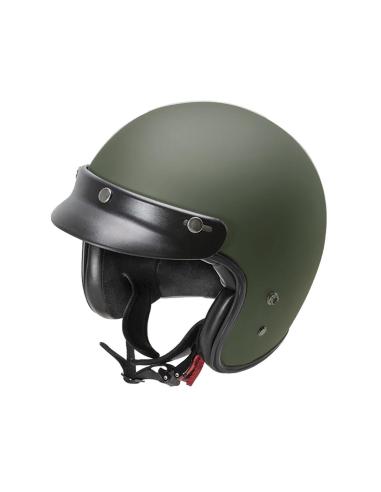CAPACETE JET FIBRA DE VIDRO 22.06 PEQUENO E LEVE G02X - GREEN MATT