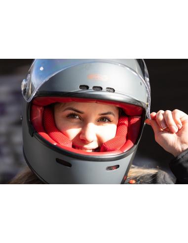 CASQUE INTÉGRAL FIBRE DE VERRE 22.06 SÉCURISÉ ET CONFORTABLE G07X - GREY MATT