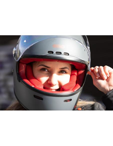 CASQUE INTÉGRAL FIBRE DE VERRE 22.06 SÉCURISÉ ET CONFORTABLE G07X - GREY MATT