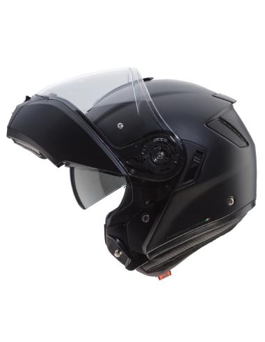 CABERG NEGRO MATE DE FIBRA DE CAPACETE MODULAR