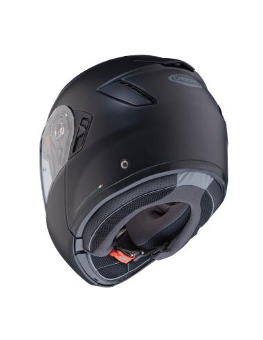 CABERG NEGRO MATE DE FIBRA DE CAPACETE MODULAR