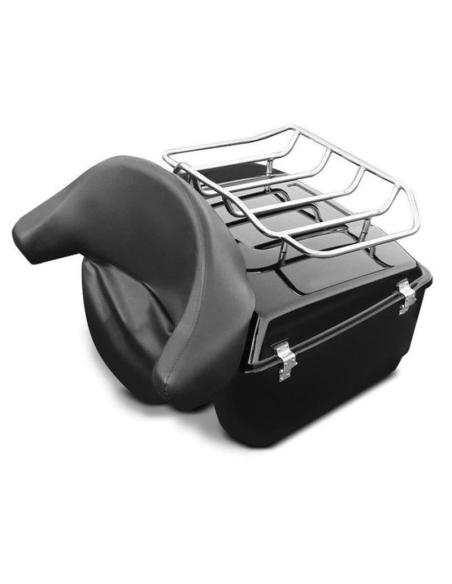 Comprar Baúl Tour Pak Negro Brillo Tipo Oem 1997-2013 Con Respaldo Y Parrilla Incluida a precio de oferta