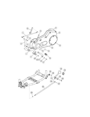 GLOSS BLACK FORWARD CONTROLS KIT HARLEY DYNA 2006-2017 (WITHOUT FOOTPEGS)