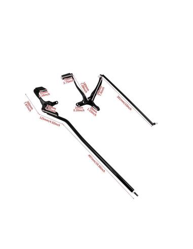 KIT COMMANDES AVANCÉES NOIR BRILLANT HARLEY DYNA 2006-2017 (SANS REPOSE-PIEDS)