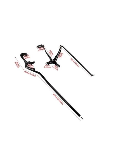 KIT COMMANDES AVANCÉES NOIR BRILLANT HARLEY DYNA 2006-2017 (SANS REPOSE-PIEDS)