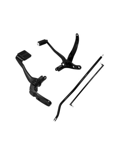KIT COMMANDES AVANCÉES NOIR BRILLANT HARLEY DYNA 2006-2017 (SANS REPOSE-PIEDS)