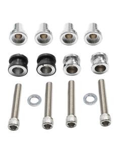 KIT DE FIXAÇÃO CROMADO PARA ENCOSTO SISSY BAR HARLEY SOFTAIL FLDE, FLHC, FLHCS, FLSL, FXBB, FXFB, FXFBS, FXLR (2018-2023) 2