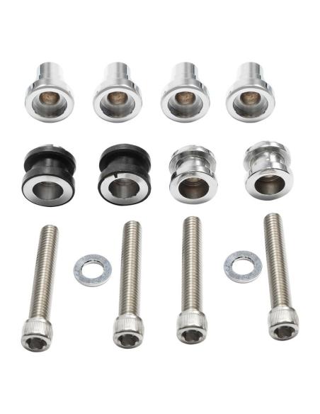 CHROME SISSY BAR BACKREST DOCKING KIT FOR HARLEY SOFTAIL FLDE, FLHC, FLHCS, FLSL, FXBB, FXFB, FXFBS, FXLR (2018-2023)