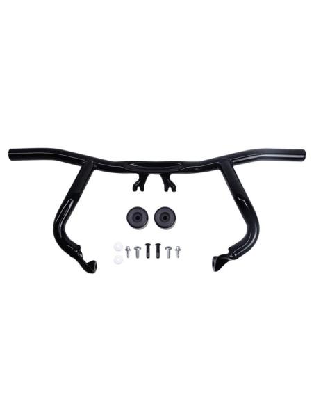 DEFESA TIPO ACROBÁTICA PARA HARLEY TOURING 2024+ COM TOPES EM PRETO BRILHANTE