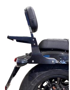 Encosto Preto Com Bagageiro Para Moto Morini Calibro - Spaan 2