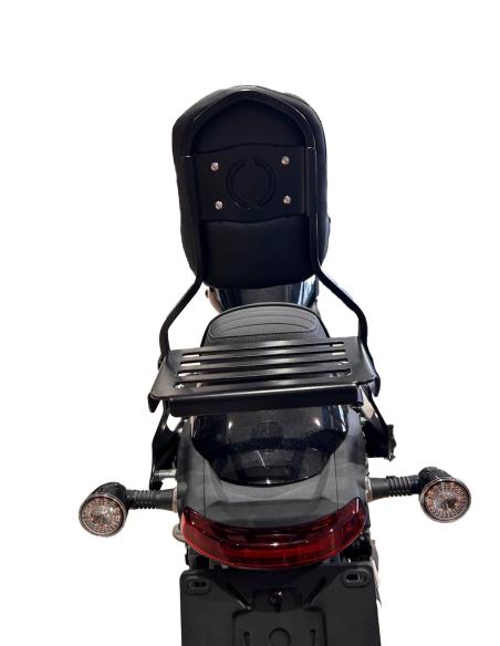 Comprar Respaldo Negro Con Portaequipajes Para Moto Morini Calibro - Spaan a precio de oferta