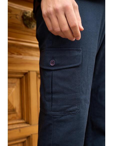 Acquista Pantaloni By City Army Man Blu Con Tasche Multifunzionali a Prezzo Scontato