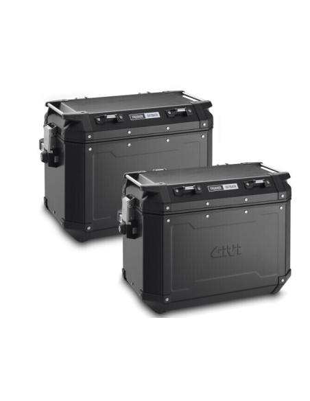 Lado Givi Trekker Outback 48L. Alumínio Preto