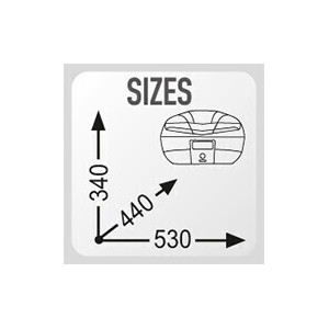 BAUL GIVI MONOKEY V40 TECH CON CATADIOPTICO AHUMADO 2