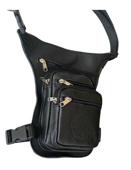 Comprar Bolsa De Pierna De Piel Con 5 Bolsillos America'S Highway a precio de oferta