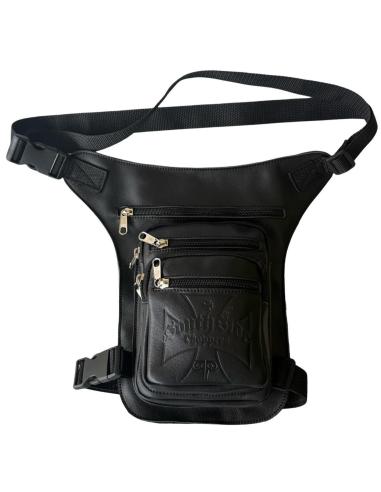 Bolsa De Coxa De Couro Maltese Cross Com 5 Bolsos