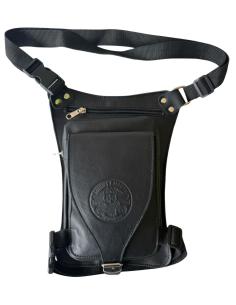 Comprar Bolsa De Pierna De Piel Cierre Solapa Con Hebilla America'S Highway a precio de oferta