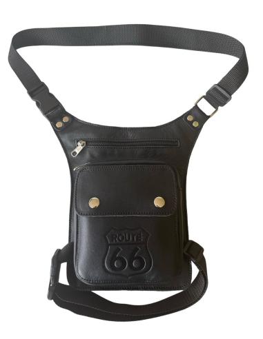 Bolsa de Coxa em Couro com 5 Bolsos – Ajustável, Resistente e Estilosa