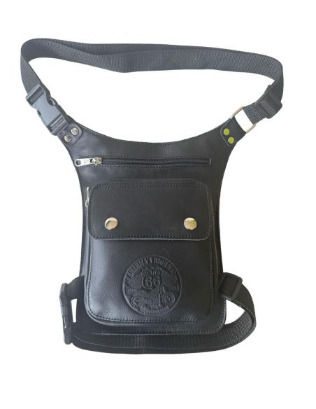 Leather Thigh Bag with 5 Pockets – Adjustable, Durable & Stylish