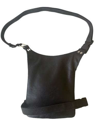 Comprar Bolsa De Pierna De Piel Cruz De Malta Con 2 Cremalleras Y Diseño Compacto a precio de oferta