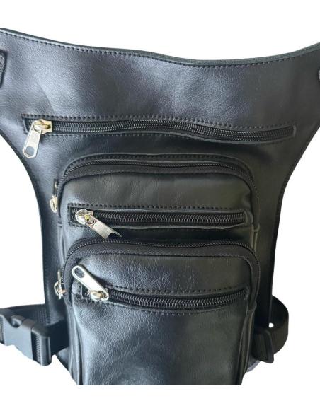 Comprar Riñonera De Pierna De Piel Marrón Con 5 Compartimentos Y Ajuste Perfecto a precio de oferta
