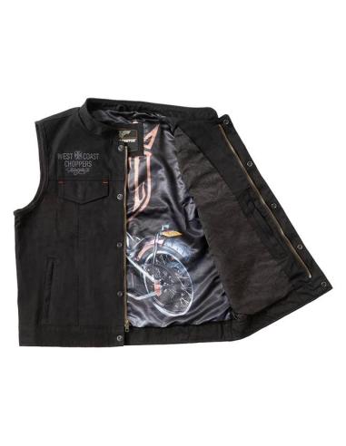 WCC x 13 ½ Black Canvas Vest | West Coast Choppers