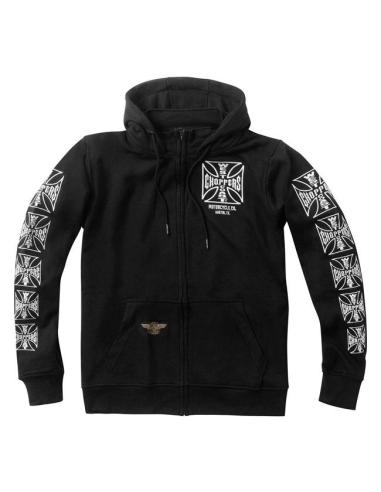 Sweat Zippé WCC Dominator Noir | Broderie OG Cross