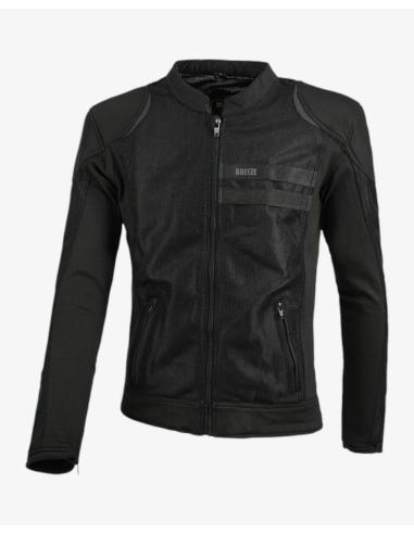 BREEZE WOMEN’S VENTILATED BLACK MOTORCYCLE JACKET – FLEXISHOCK, LIGHTWEIGHT & COMFORT FOR SUMMER