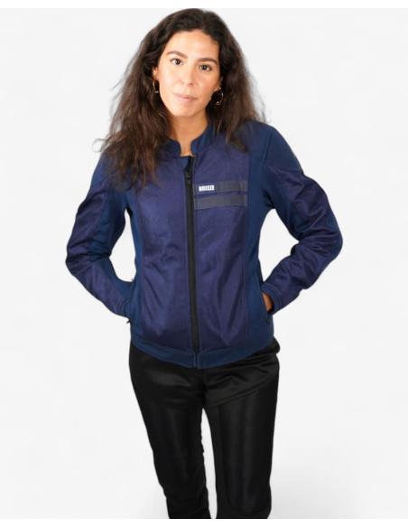 BREEZE WOMEN’S VENTILATED BLUE MOTORCYCLE JACKET – FLEXISHOCK, LIGHTWEIGHT & COMFORT FOR SUMMER