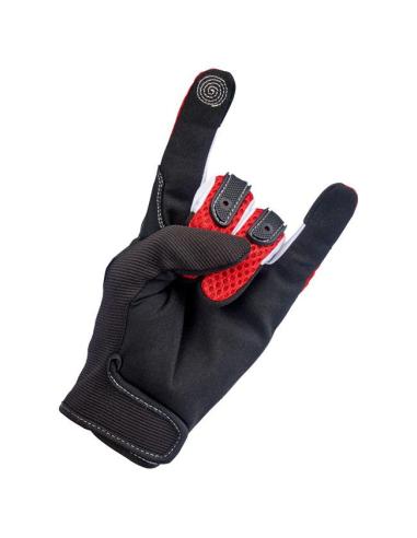 Gants Biltwell Anza Rouge/Noir | Off-Road & Tactile